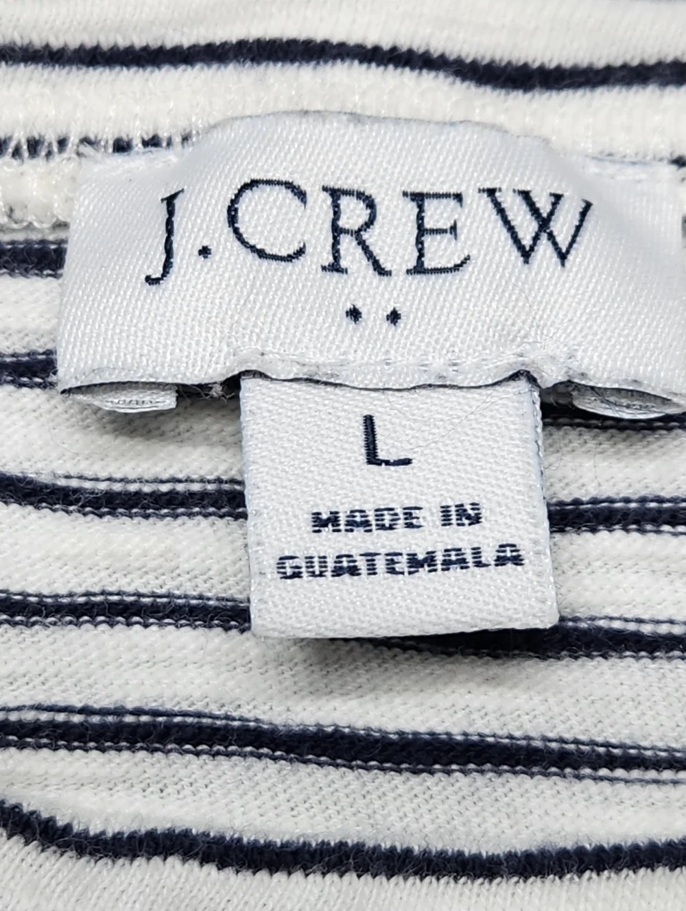 J.Crew Striped Mini Dress Tie Waist Sleeveless Cotton White Navy L - Picture 4 of 7